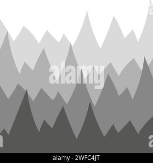 Retro background gray mountains. Carto gray mountains for decoration design. Vector illustration. stock image. EPS 10. Stock Vector