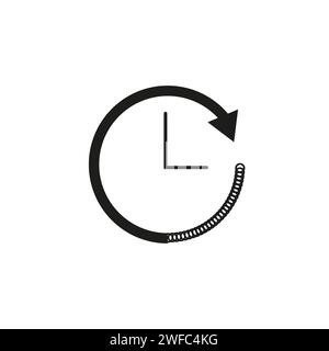 clock arrow icon. Round clock. Time clock. Vector illustration. stock image. EPS 10. Stock Vector