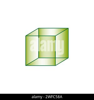 Cube in 3d style. Vector illustration. Stock image. EPS 10. Stock Vector