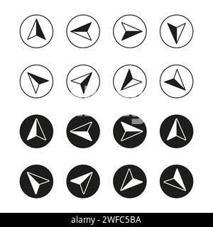Flat airplanes symbol in circles. Creative business concept. Vector illustration. stock image. EPS 10. Stock Vector