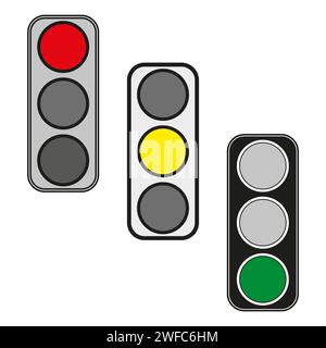 Traffic lights. Vector illustration. stock image. EPS 10. Stock Vector