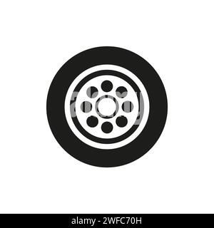 Flat wheel icon. Car repair service concept. Vector illustration. stock image. EPS 10. Stock Vector
