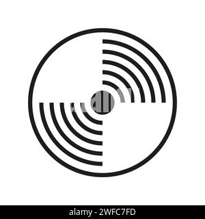 Record icon. Music symbol. Sound symbol. Vector illustration. Stock image. EPS 10. Stock Vector