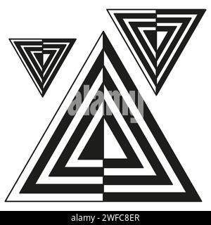black abstract triangles. Vector illustration. stock image. EPS 10. Stock Vector
