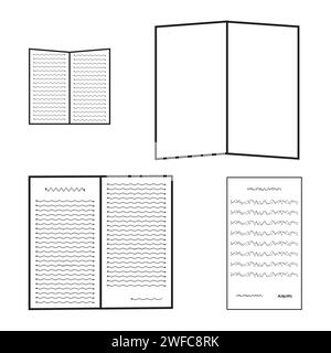 Books paper icons. Set for paper design. Vector illustration. Stock image. EPS 10. Stock Vector