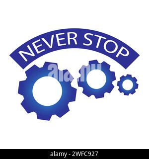 Flat gear for web design. Cogwheel gear, setting symbol. Vector illustration. Stock image. EPS 10. Stock Vector