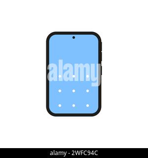 smartphone password icon. Security protection concept. Communication, internet concept. Vector illustration. stock image. EPS 10. Stock Vector