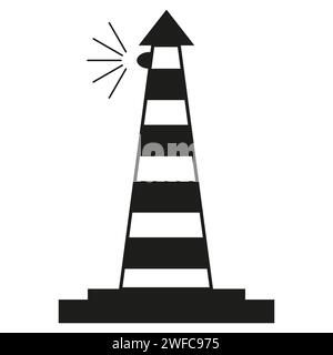 lighthouse icon. Vector illustration. Stock image. EPS 10. Stock Vector