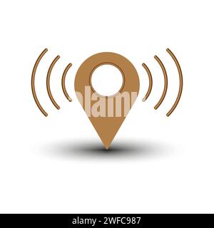 Pin wi-fi. Travel concept. Advertising banner. Vector illustration. EPS 10. Stock Vector