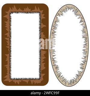 Royal mirror frames. Circle frame set. Vector illustration. stock image. EPS 10. Stock Vector