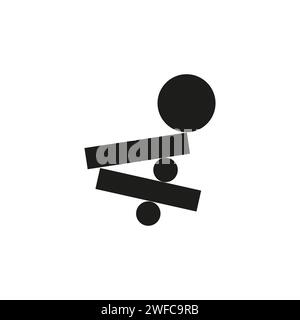 Geometric shapes balance. Abstract geometric texture. Vector illustration. stock image. EPS 10. Stock Vector