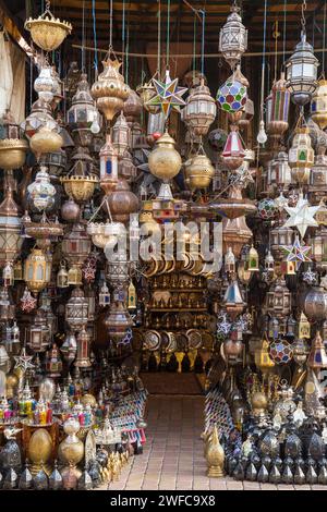 Lamps shop in Souks and Medina of Marrakesh, Morocco Stock Photo - Alamy