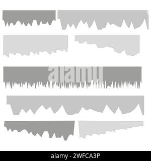 Strips of torn paper. Grunge texture. Vector illustration. Stock image. EPS 10. Stock Vector