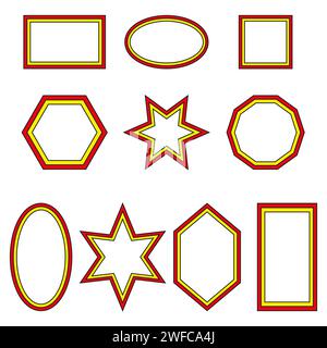 set frames. Simple frames in sketch style. Vector illustration. Stock image. EPS 10. Stock Vector