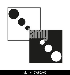 Square with circles perspective. Vector illustration. stock image. EPS 10. Stock Vector