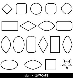 set frames. Simple frames in sketch style. Vector illustration. Stock image. EPS 10. Stock Vector