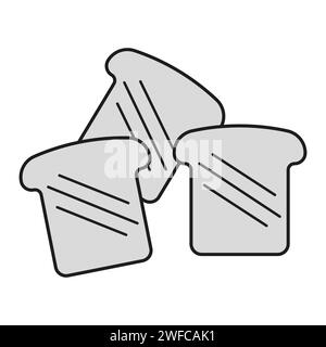 Black toasts icon on white background. Vector illustration. EPS 10. Stock Vector