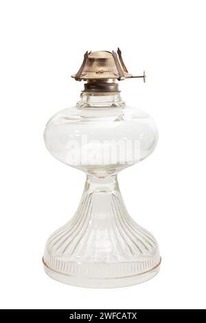 antique glass lamp isolated on white background Stock Photo