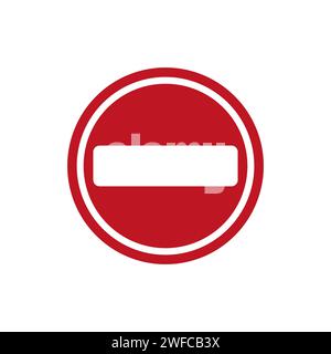 No traffic sign. Attention sign. Icon no entry. Sign forbidden. Forbidden access. Vector illustration. stock image. EPS 10. Stock Vector