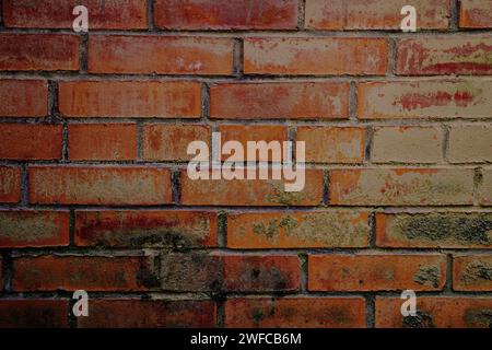 Orange Brick wall background texture. Can be used as background for any advertisement. Stock Photo