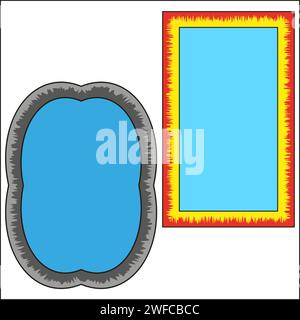 Mirrors in the frame. frame set. Vector illustration. Stock image. EPS 10.. Stock Vector