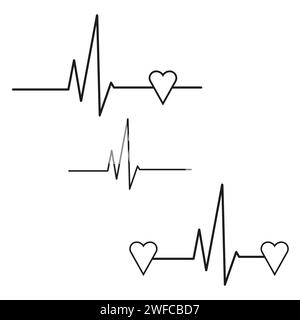 Cardiogram in abstract style. Health care. Vector illustration. stock image. EPS 10. Stock Vector