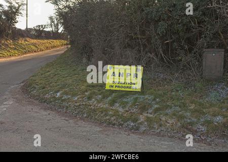 Rural car thefts led to Thames Valley Police using mobile ANPR cameras to monitor traffic Stock Photo