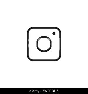 Insta icon. Vintage frame logo. Photo frame. Social media flat icon. Vector illustration. Stock image. EPS 10. Stock Vector