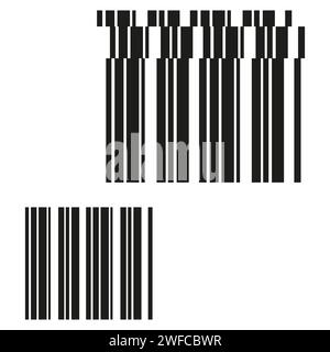 Black offset barcode. Business template with black offset code. Vector illustration. stock image. EPS 10. Stock Vector