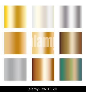 Golden metal gradient. Realistic light effect. Vector illustration. Stock image. EPS 10. Stock Vector