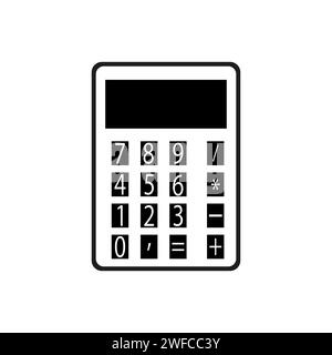 calculator icon. Computer technology concept. Financial concept. Vector illustration. Stock image. EPS 10. Stock Vector