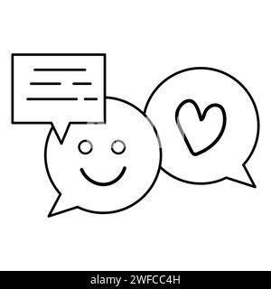 Cartoon banner. Social media. cartoon message in modern style on white background. Vector illustration. stock image. EPS 10. Stock Vector