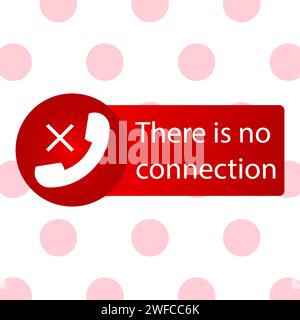 handset no connection. Call symbol. Telephone sign. Vector illustration. stock image. EPS 10. Stock Vector