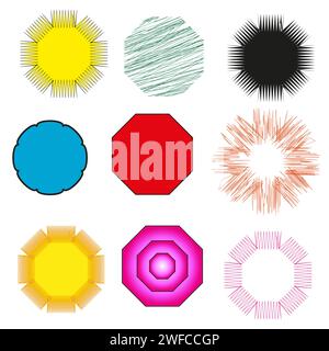Colorful frames. Square frame. Clipart image. Vector illustration. stock image. EPS 10. Stock Vector