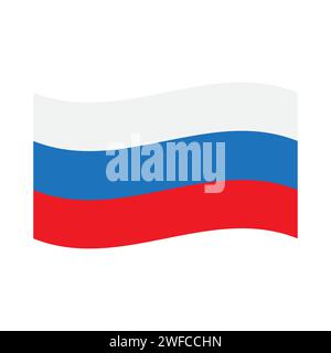 Flag of russia on white background. Banner design. Geography concept. Vector illustration. stock image. EPS 10. Stock Vector