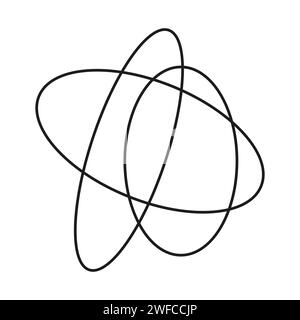 Modern intersecting circles lines. Data information infographic. Vector illustration. EPS 10. Stock Vector