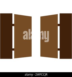 Doors, great design for any purposes. Vector illustration. stock image. EPS 10. Stock Vector