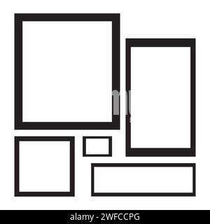 Sketch icon with rectangles squares for banner design.Vector illustration. stock image. EPS 10. Stock Vector
