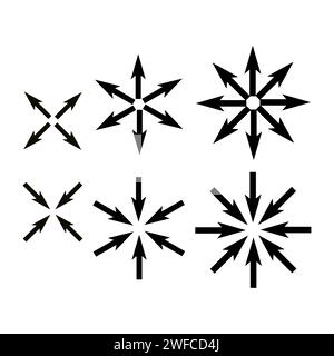 arrows rays. Geometric shape. Vector illustration. stock image. EPS 10. Stock Vector