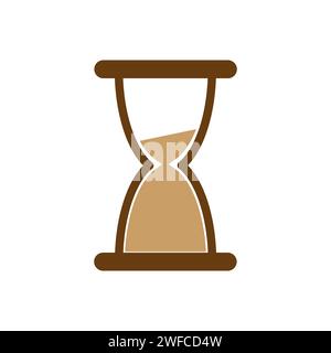 hourglass on transparent background. Deadline concept. Old watch. Sand clock icon. Vector illustration. Stock image. EPS 10. Stock Vector