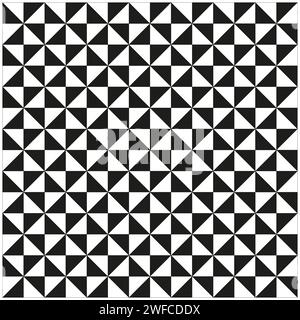 Stylish pattern squares black white. Monochrome seamless pattern. Geometric element. Vector illustration. stock image. EPS 10. Stock Vector
