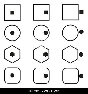 Flat lines geometric shapes. Vector illustration. Stock image. EPS 10. Stock Vector