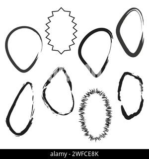 Frames random shapes. Simple line drawing. Vector illustration. stock image. EPS 10. Stock Vector