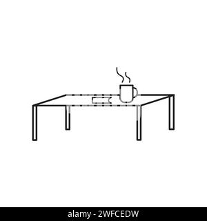 Modern flat set with table icon on white background. Vector illustration. stock image. EPS 10. Stock Vector