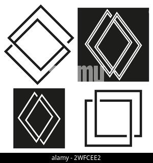 Trendy line geometric shapes. Art pattern decoration element background. Vector illustration. stock image. EPS 10. Stock Vector