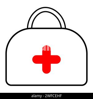 medical bag. Pharmacy concept. Icon for healthcare design. Vector illustration. stock image. EPS 10. Stock Vector