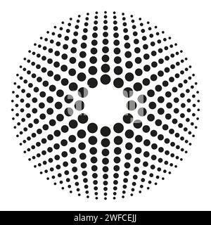 circle halftone dots. Geometric texture. Vector illustration. Stock image. EPS 10. Stock Vector
