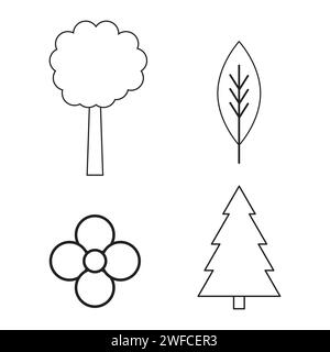 Plant leaf sign. Simple minimal pictogram. Vector illustration. stock image. EPS 10. Stock Vector