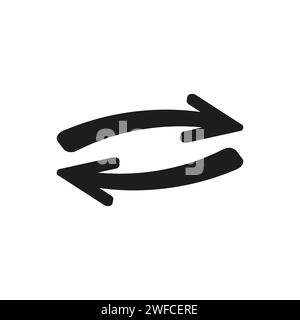 Two arrows. Trade arrow. Information sign business concept. Vector illustration. Stock image. EPS 10. Stock Vector