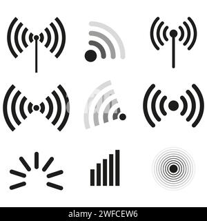 Wifi icons. Internet network. Vector illustration. Stock image. EPS 10. Stock Vector